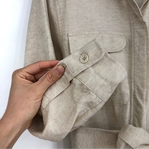 BOA Linen Blend Belted Jumpsuit Cream S - Picture 4 of 16